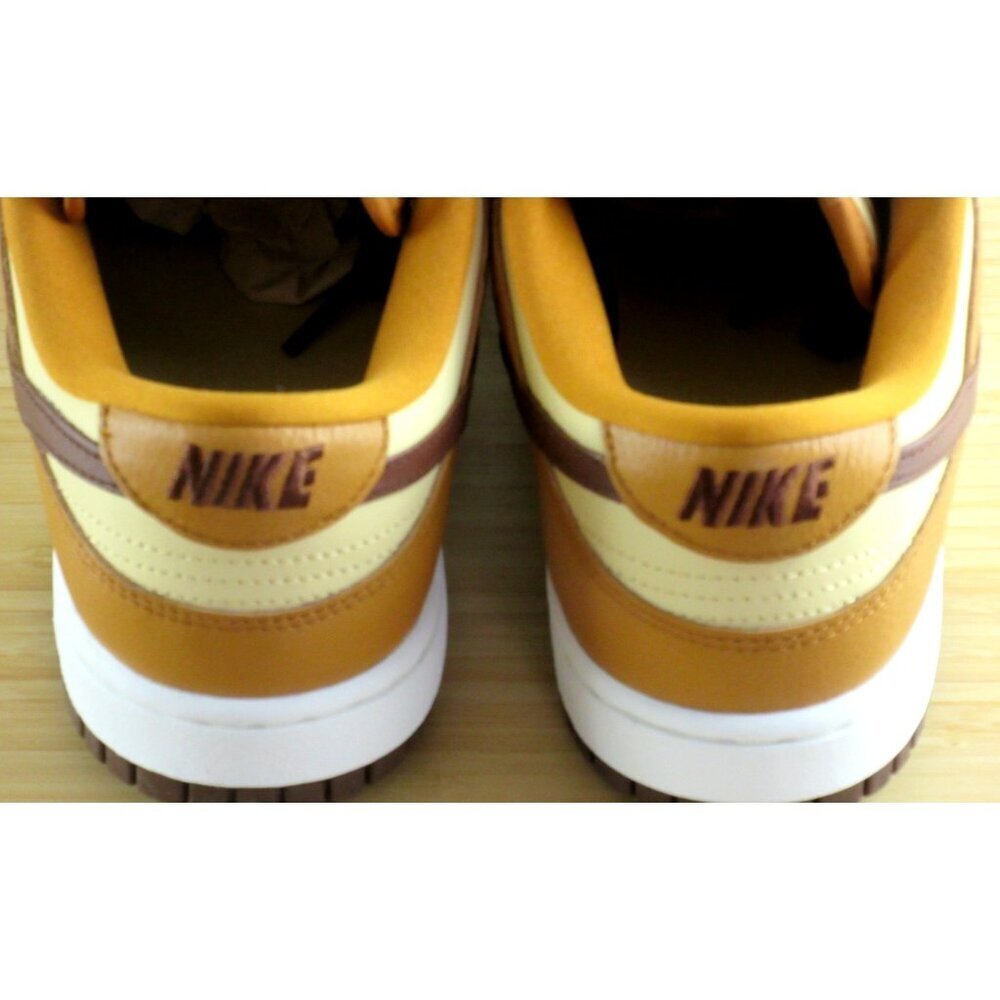 Women's Nike Dunk Low SE Leather Shoes Desert Ochre Vanilla Brown Sizes NIB - Picture 5 of 7